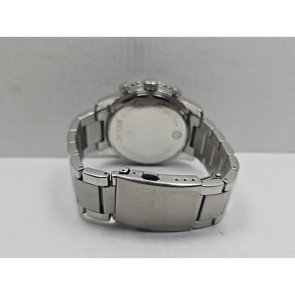 Relic Jordan ZR15805 Blue Dial Stainless Steel Multifunction Watch New Battery - Picture 8 of 11